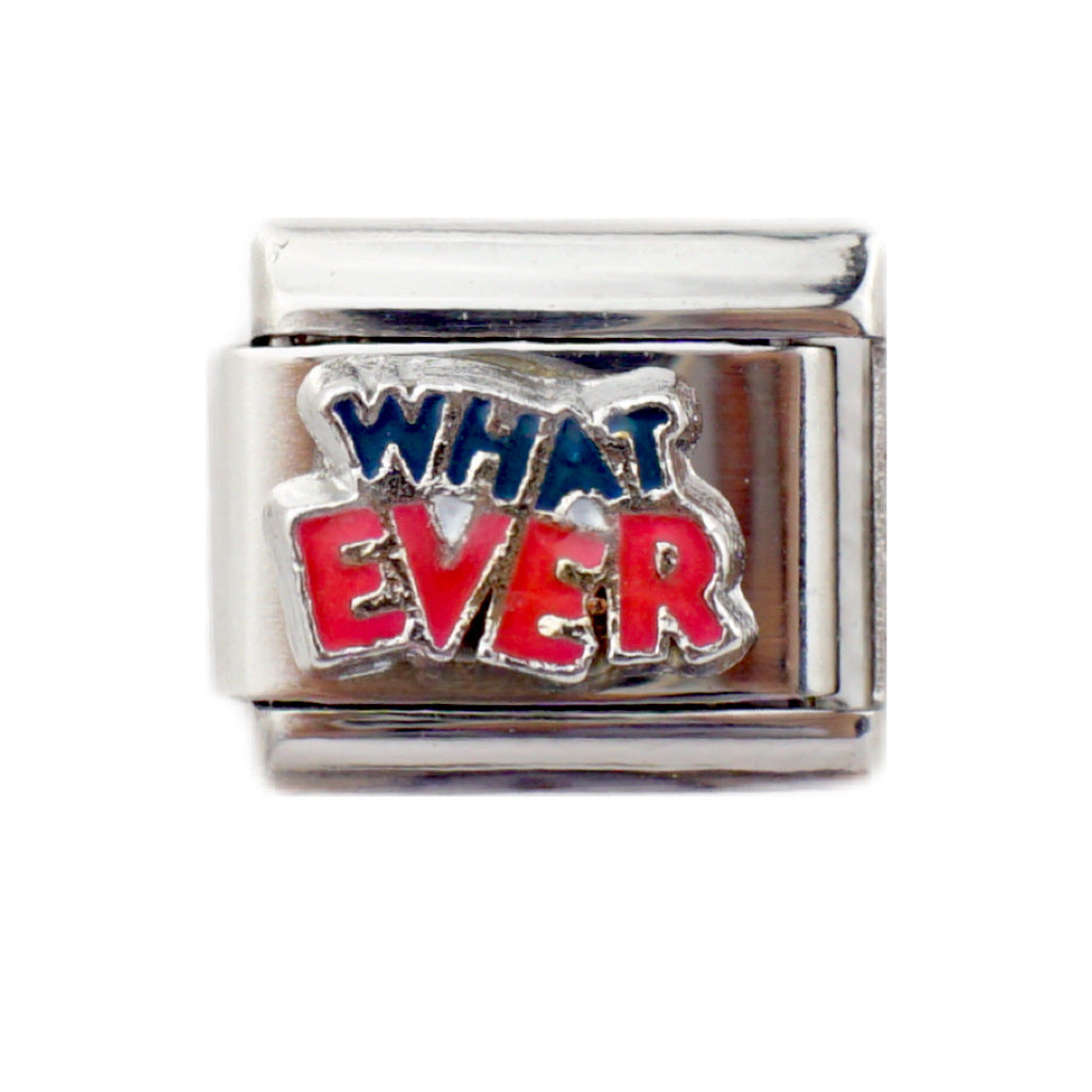 Wholesale 5pcs Italian Charm Bracelet 9mm DIY Splicing Creative Pattern Stainless Steel Composable Bracelet