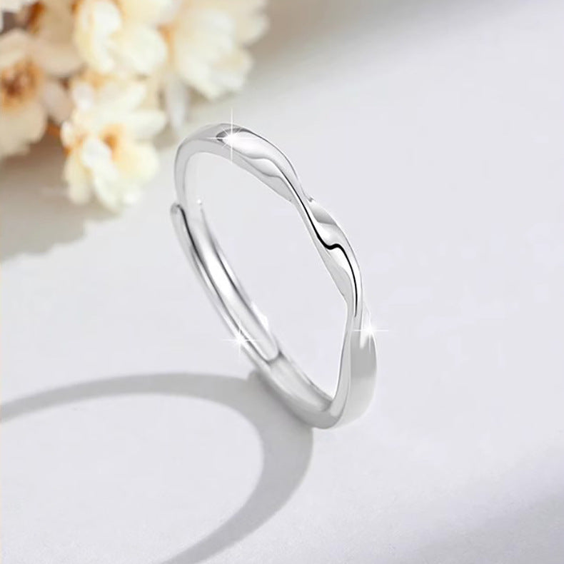 Wholesale Valentine's Day s925 silver butterfly couple ring