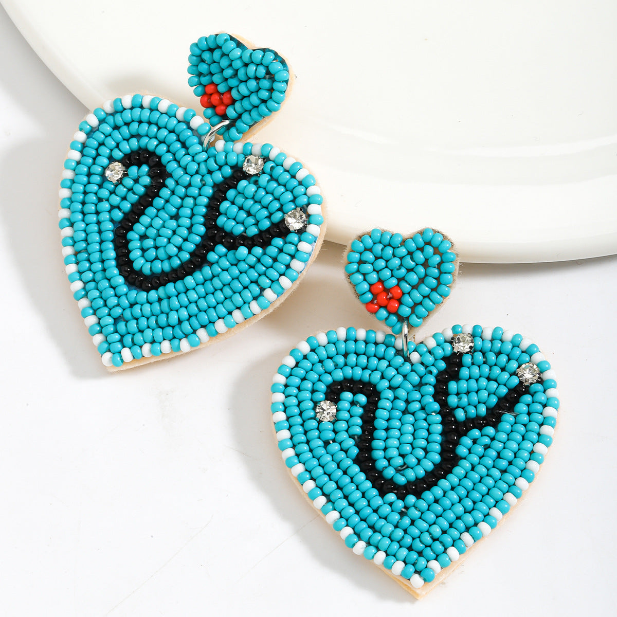 Wholesale Alloy Love Nurse Rice Ball Set Diamond Earrings ACC-ES-JiaQi014