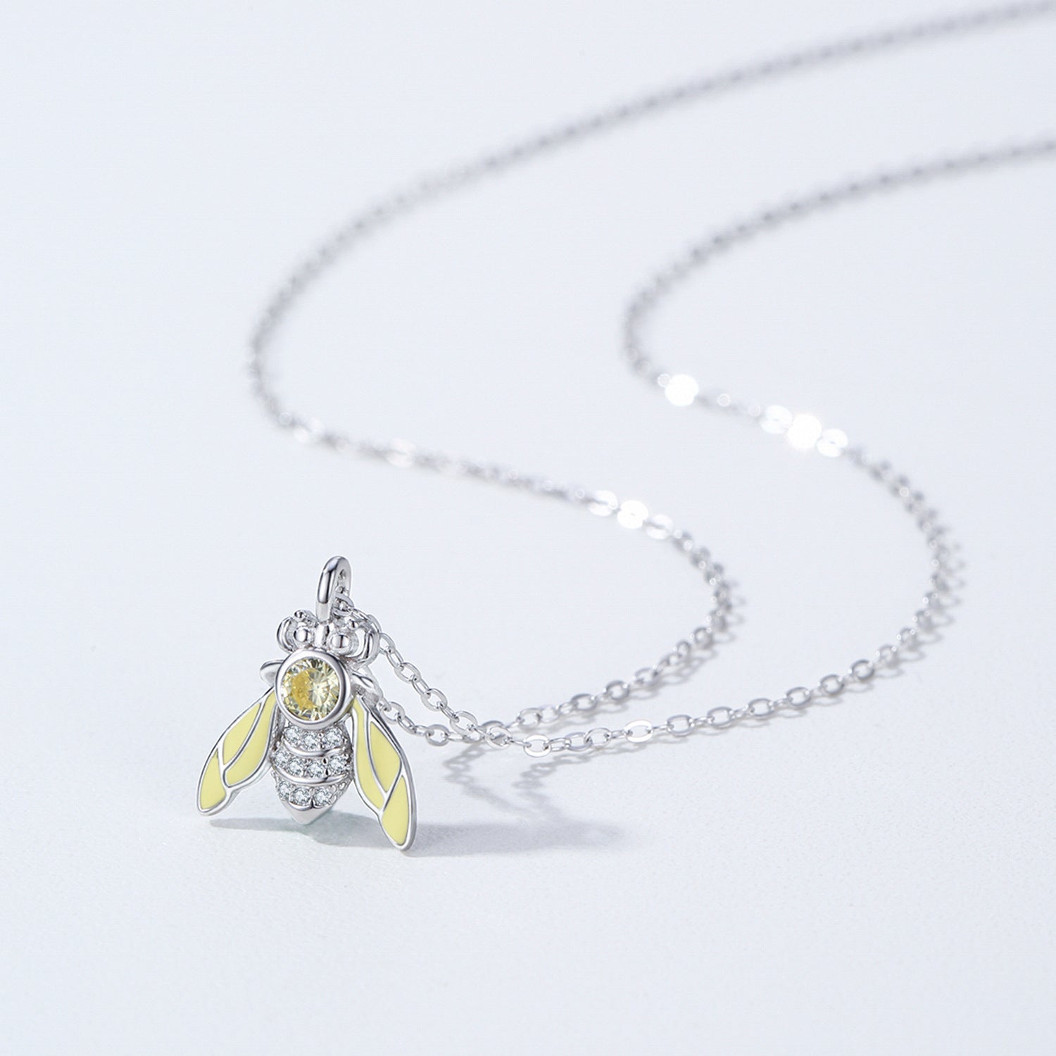 Wholesale sterling silver bee necklace
