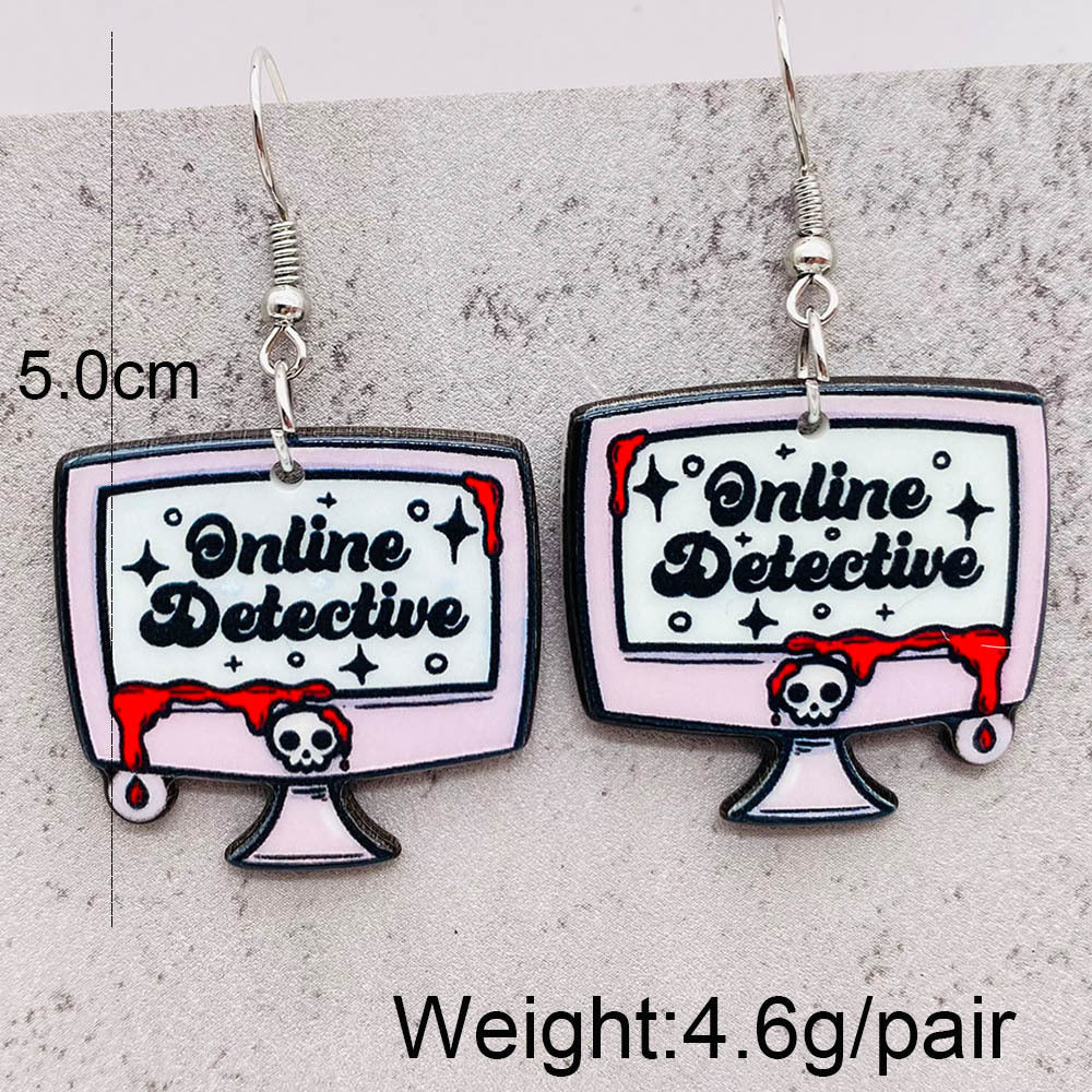 Wholesale  Horror  Acrylic Earrings