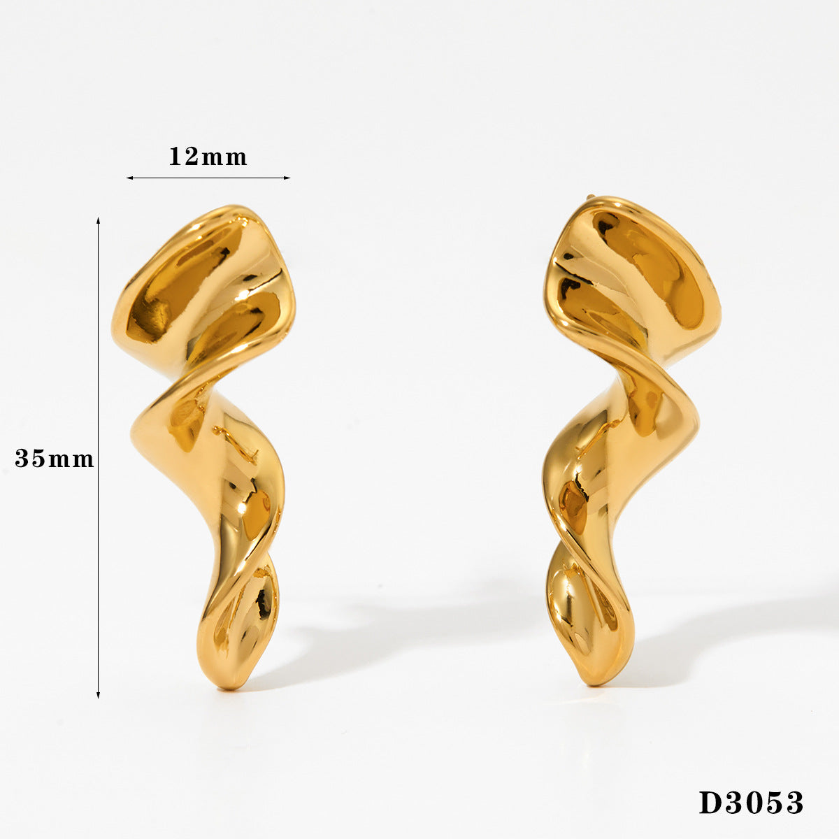Wholesale  Twisted Geometry Retro Earrings  Stainless Steel Earrings