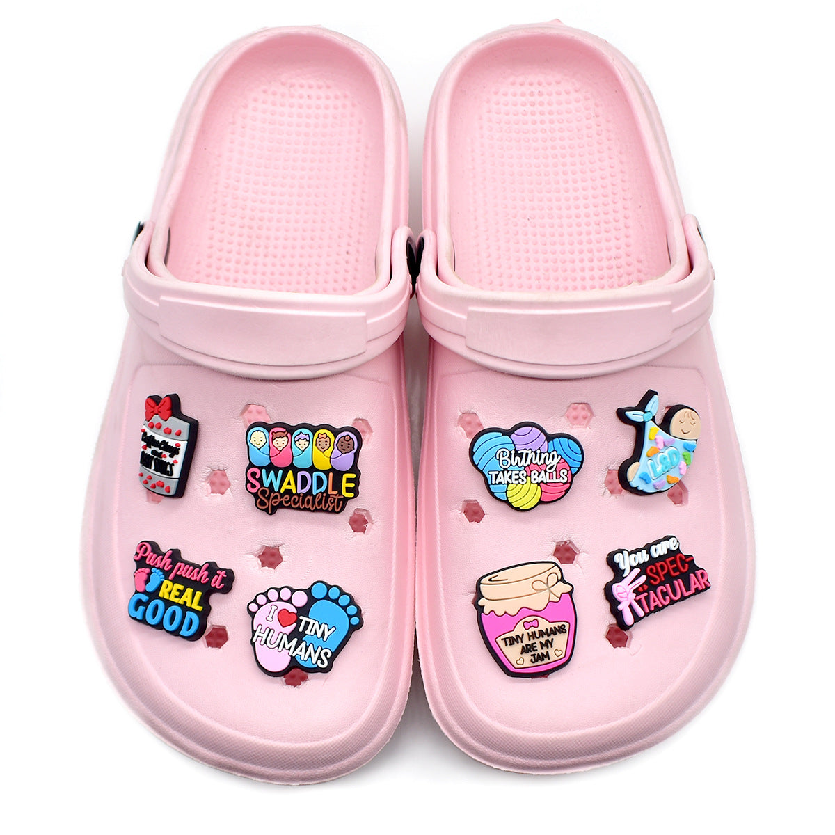 Wholesale  Random 100pcs medical series clogs PVC Soft Rubber Shoe Buckle Decoration