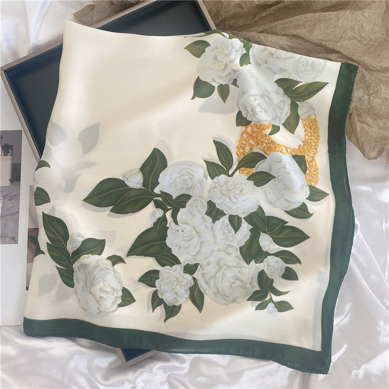 Wholesale Hangzhou Silk Spring Autumn f Women' s Shawl f 70cm Square f Gift Silk