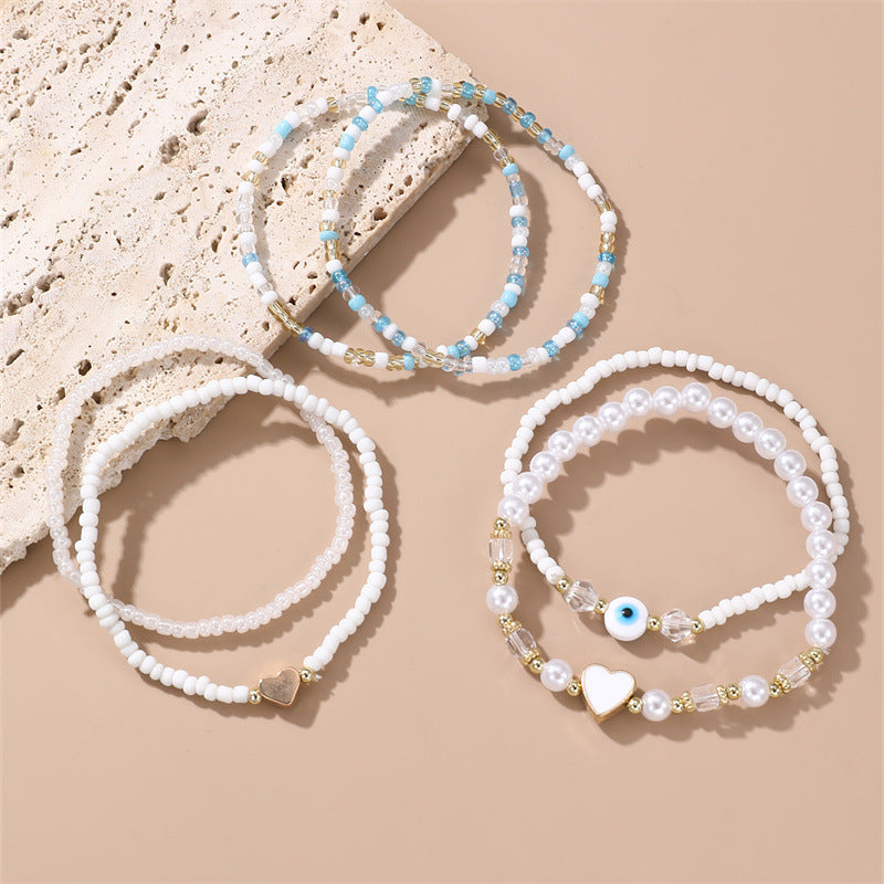 Wholesale  Rice Beads Palm Devil's Eye Bracelet