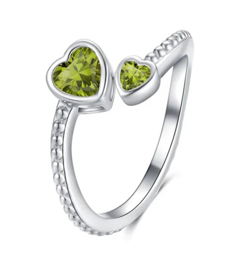 Wholesale  December birthstone lovers ring heart-shaped ring