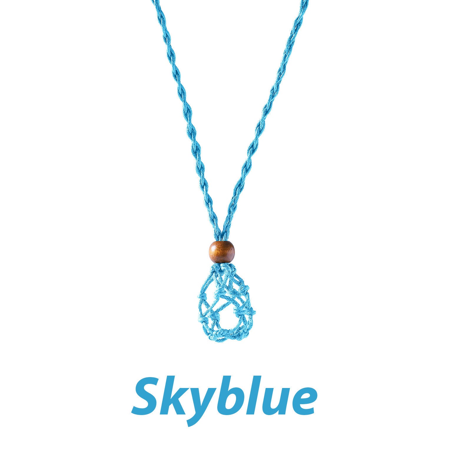 Wholesale Natural Stone Crystal Mesh Necklace Adjustable Braided Necklace ACC-NE-XingYue002