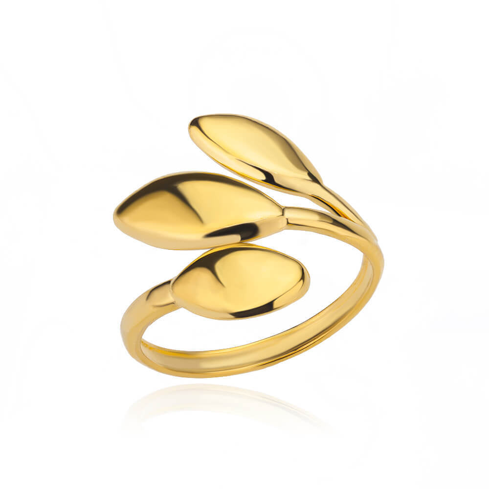 Wholesale  Light Luxury Stainless Steel 18k Gold Plated Ring