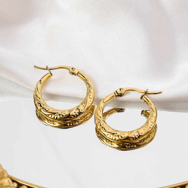 Wholesale Stainless Steel Geometric Irregular Shaped Earrings ACC-ES-RuiX010