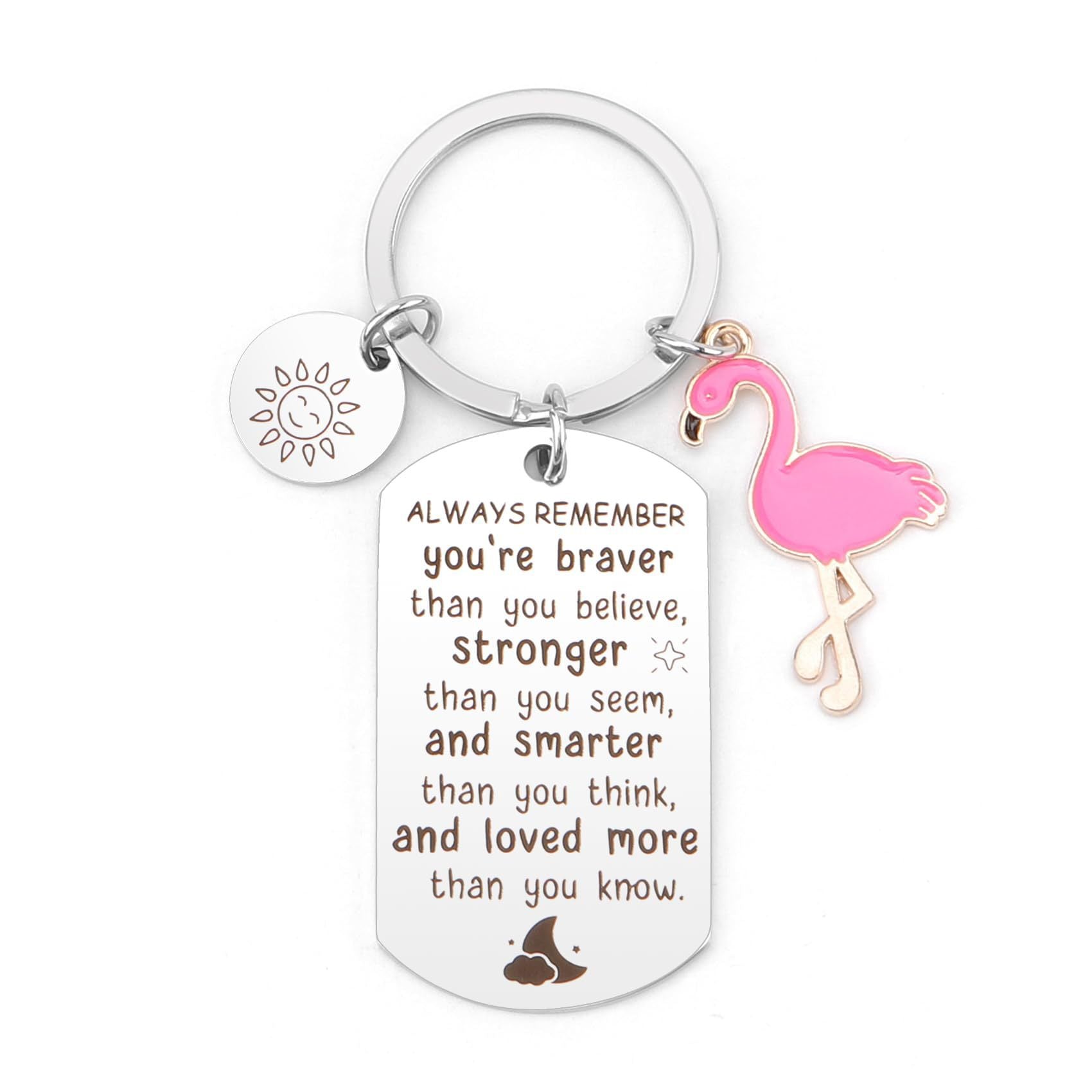 Wholesale Stainless Steel Dog Tag Keychain Cute Animal Pendant Inspirational English Message Gift For Kids Boutique Resale