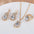 Wholesale Water Drop Heart Diamond Necklace Earring Set