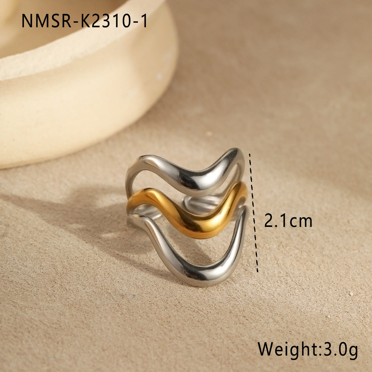 Wholesale  stainless steel ring opening adjustable exaggerated titanium steel ring
