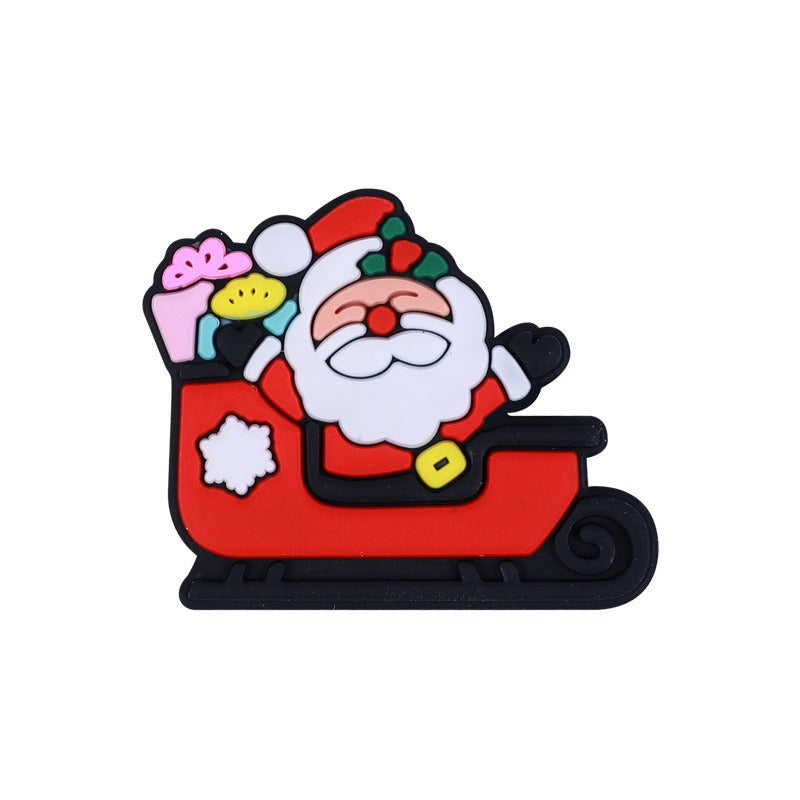 Wholesale 20pcs Christmas Santa Elk Silicone Focal Beads DIY Beaded Pen Accessories ACC-BDS-RongFa020