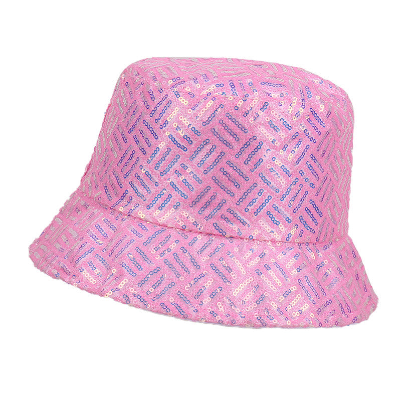 Wholesale  Grid Striped Stage Performance Reflective Pot Cap bucket hat