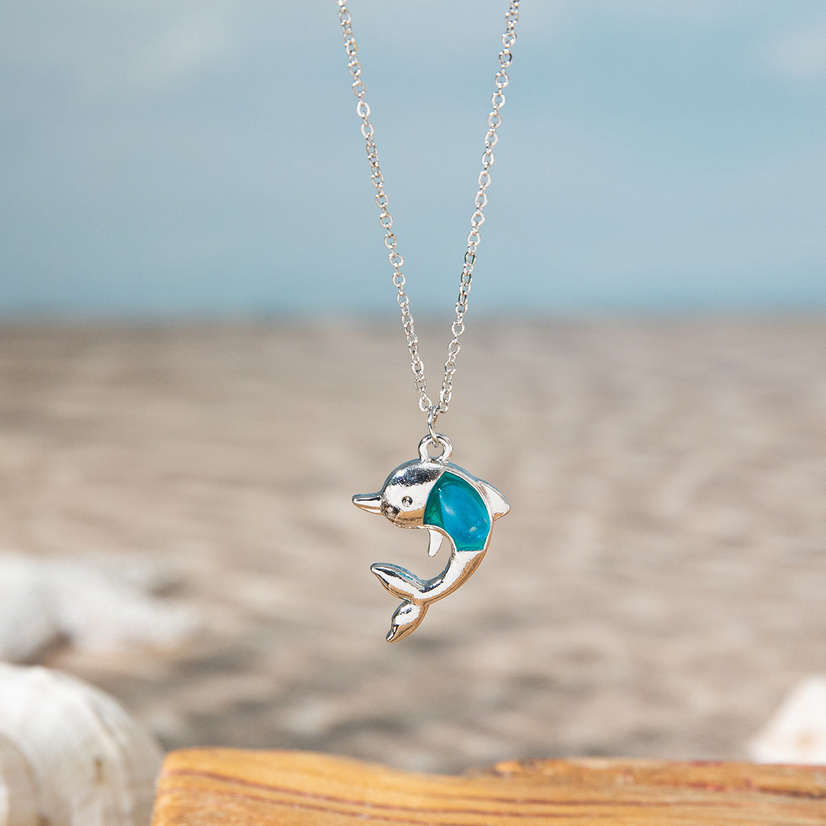 Wholesale Ocean Style Beach Sea Glass Necklace