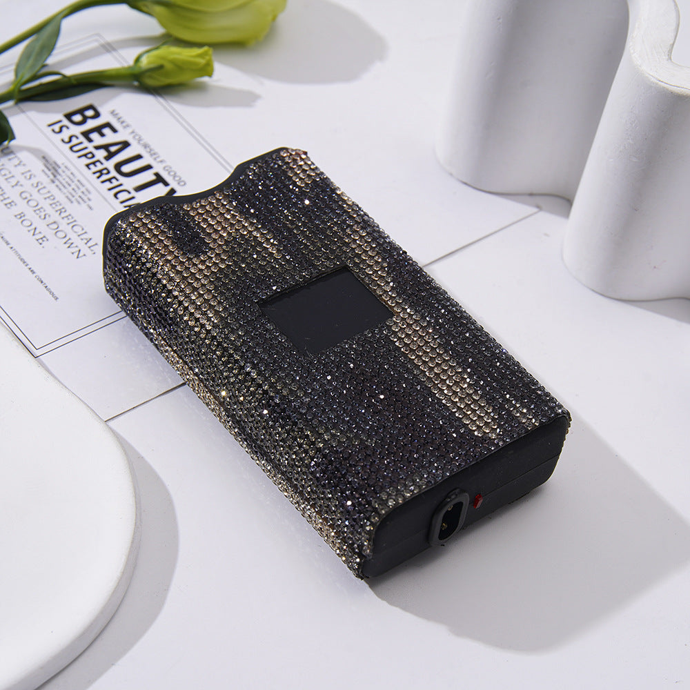 Wholesale colorful butterfly leopard print sunflower rhinestone flashlight plastic keychain ACCVIP-KC-ZhiYa009