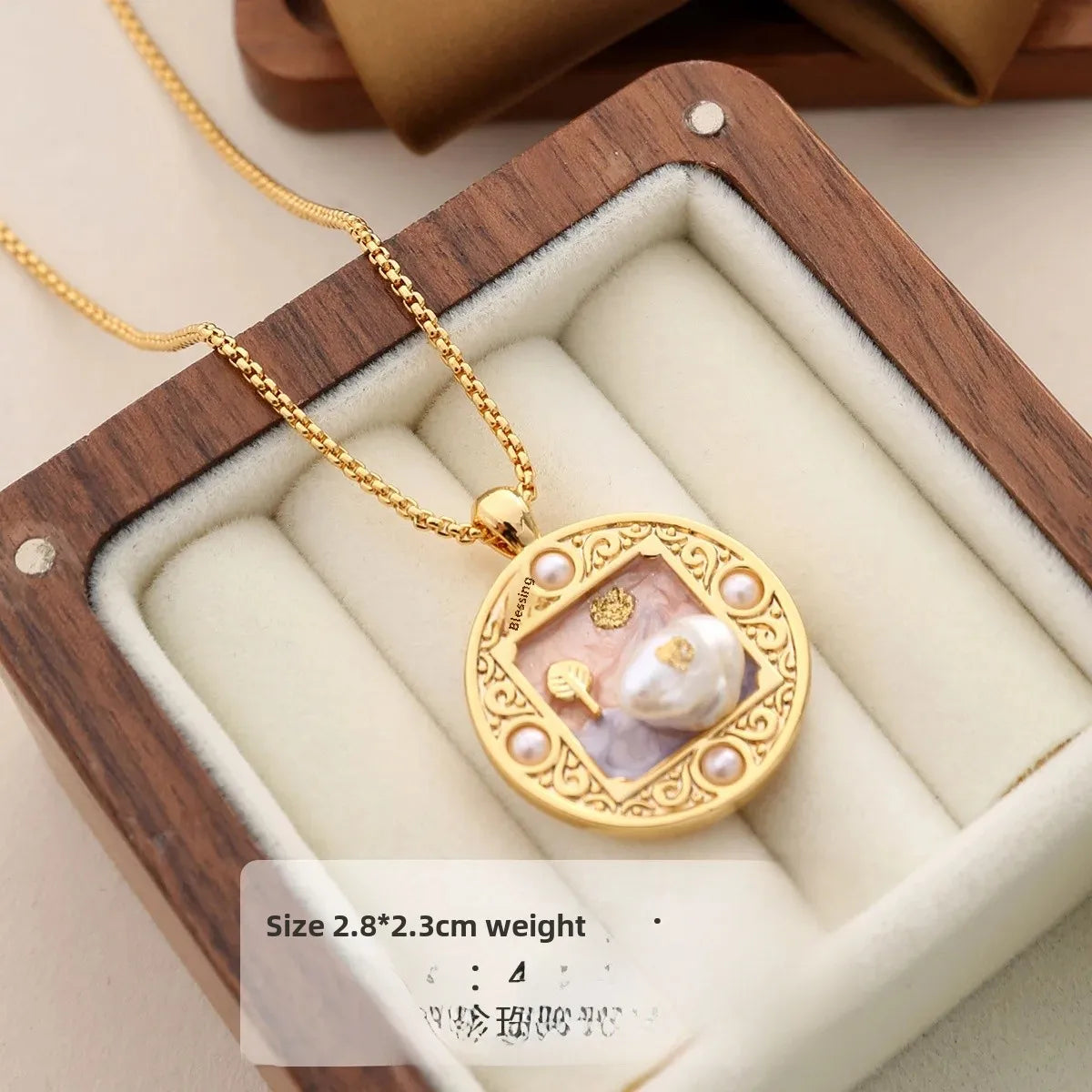 Wholesale Oil Painting Style Pendant Necklace