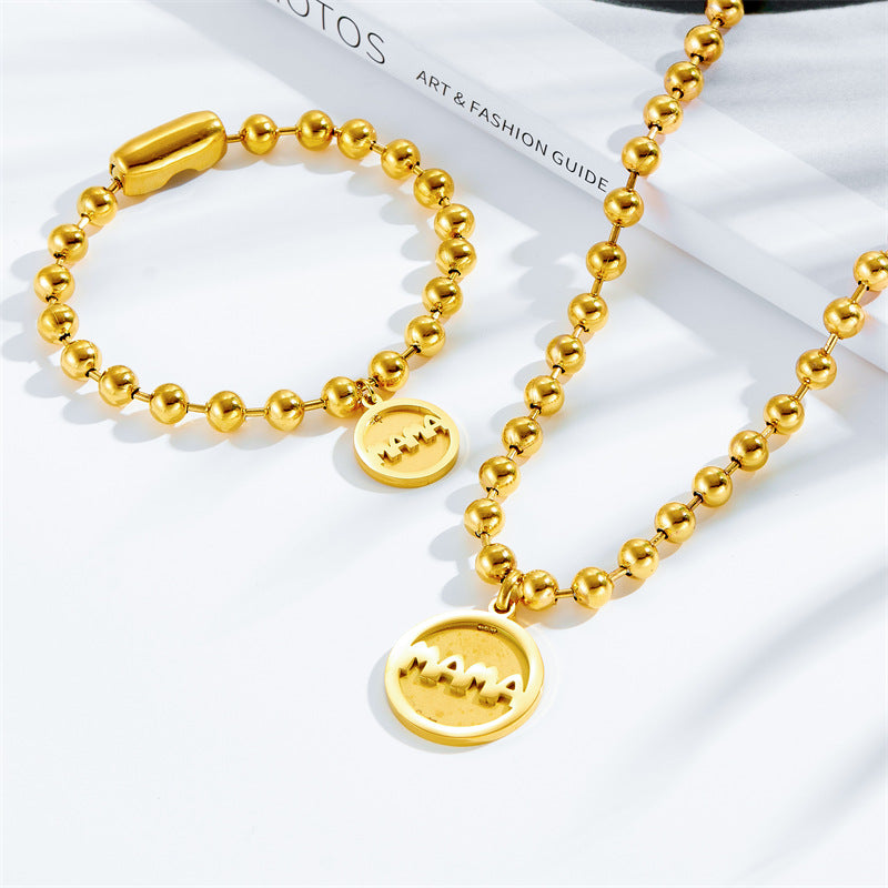 Wholesale Mother's Day Stainless Steel Bracelet Necklace