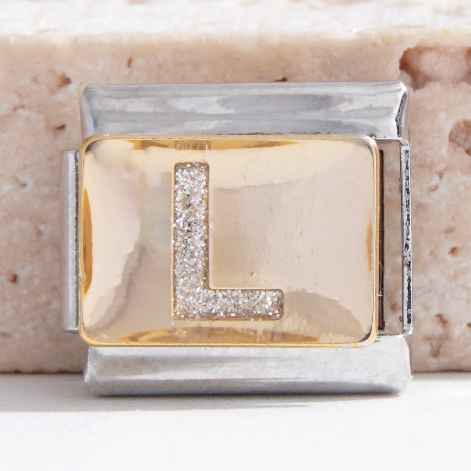 Wholesale Italian Charm Bracelet 9mm DIY rhinestone letter  Creative Stainless Steel Composable Bracelet