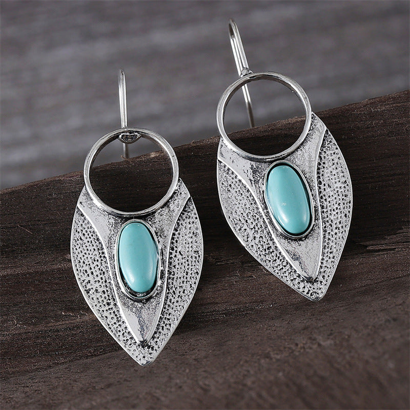 Wholesale Ethnic Turquoise Drop Earrings