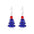 Wholesale  Independence Day earrings  personality red white blue diamond flag USA five-pointed star earrings