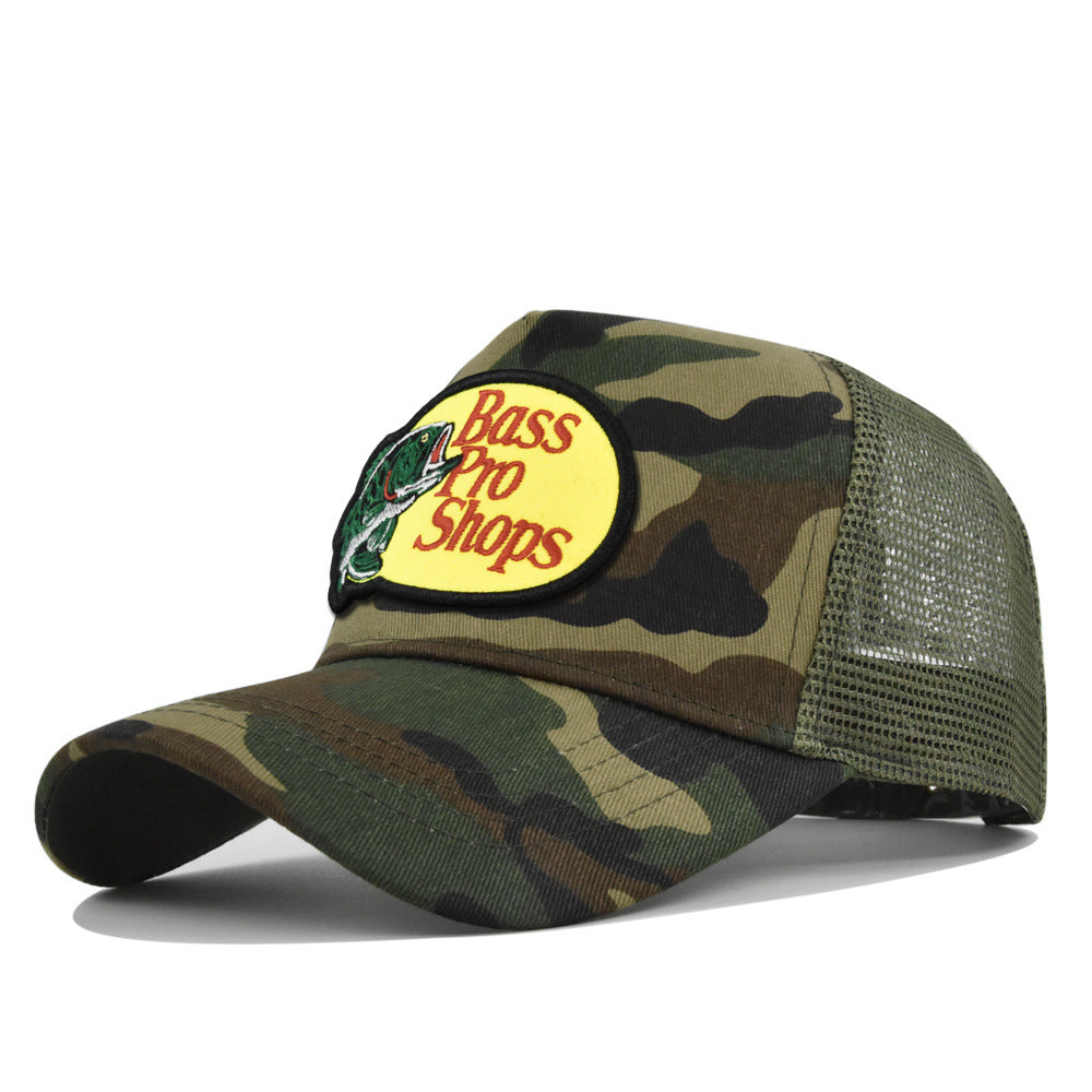 Wholesale Embroidered label mesh hat curved brim sun hat