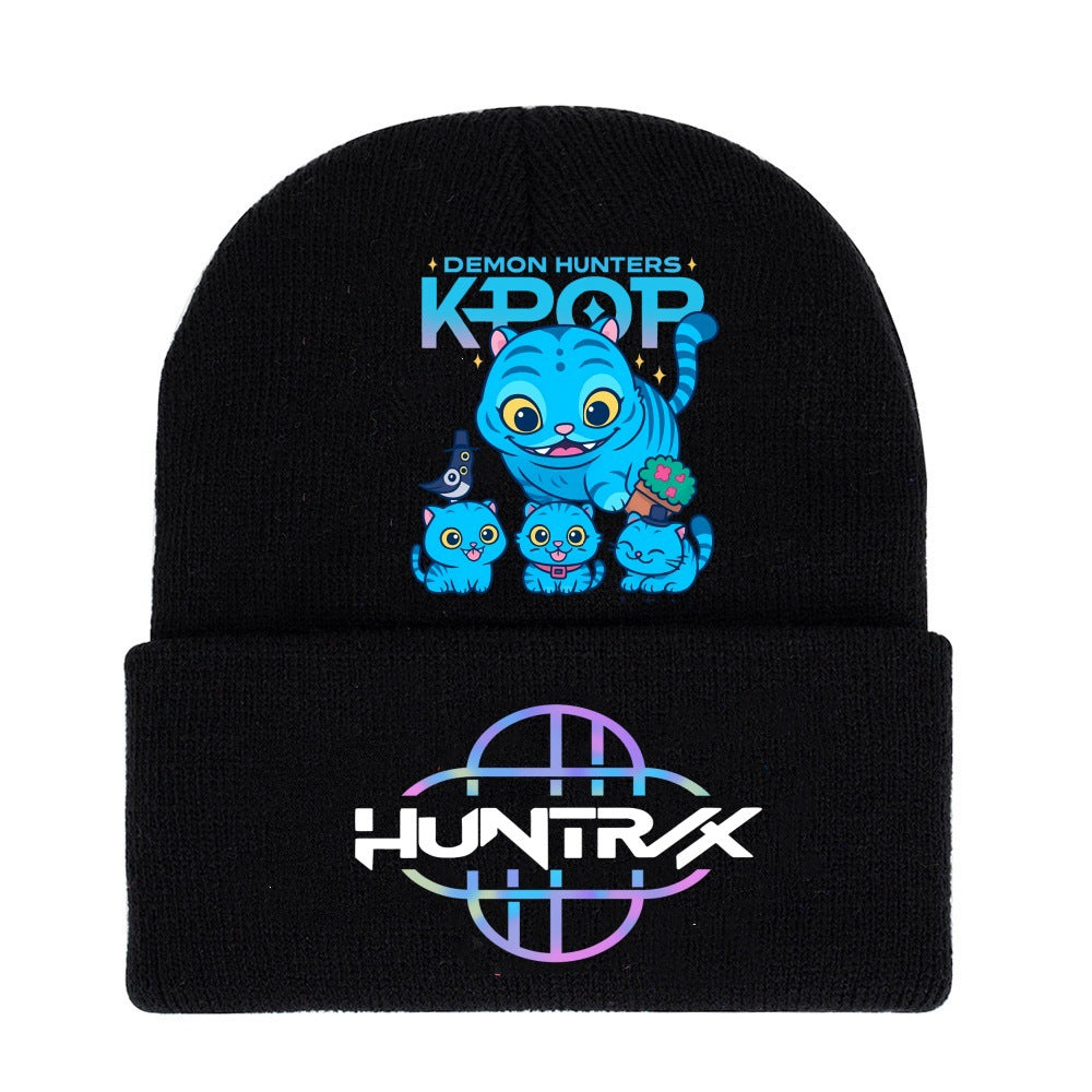 Wholesale kpop anime cartoon knitted hat Beanie