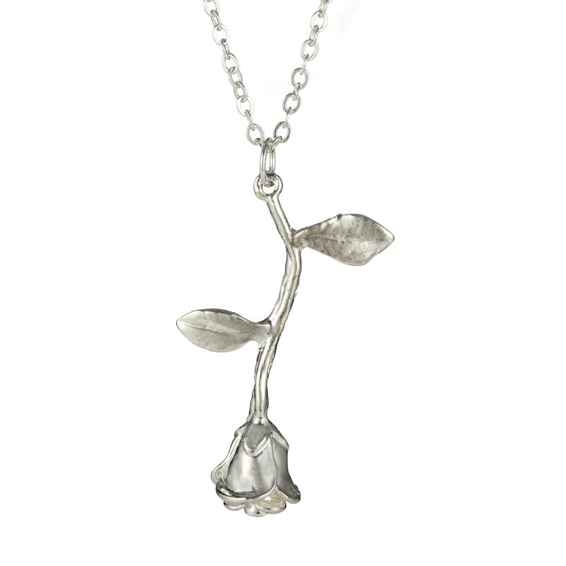 Wholesale Valentine's Day Rose Alloy Clavicle Necklace ACC-NE-YongGe022