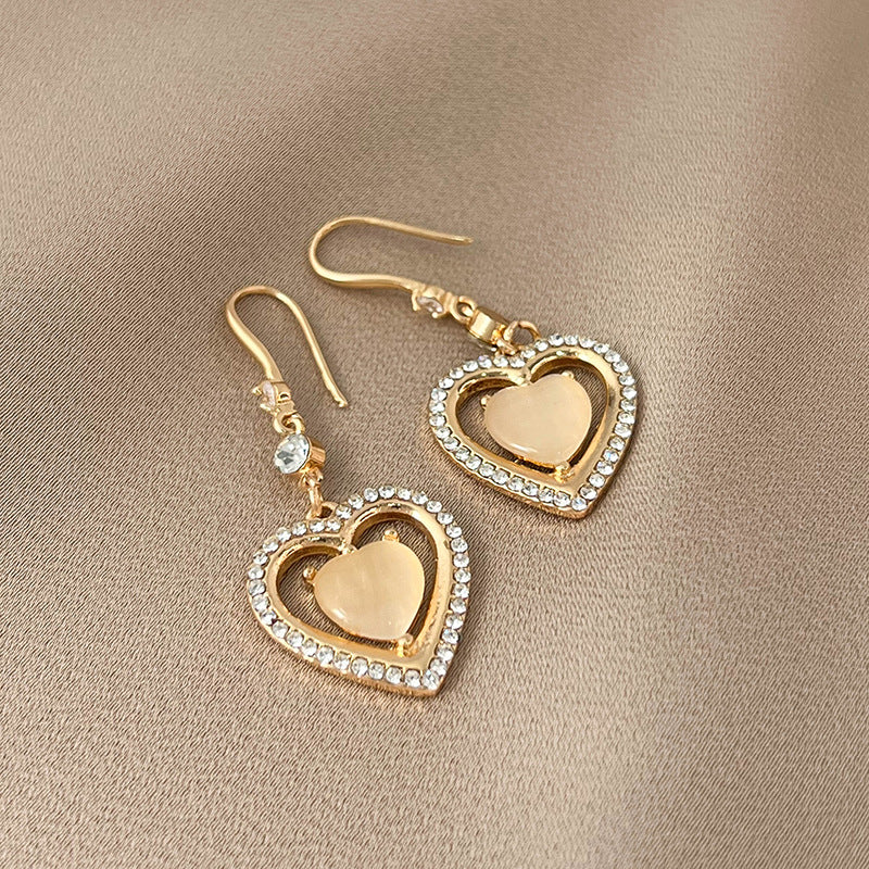 Wholesale Light Luxury Heart Diamond Earrings ACC-ES-XiaoCheng013