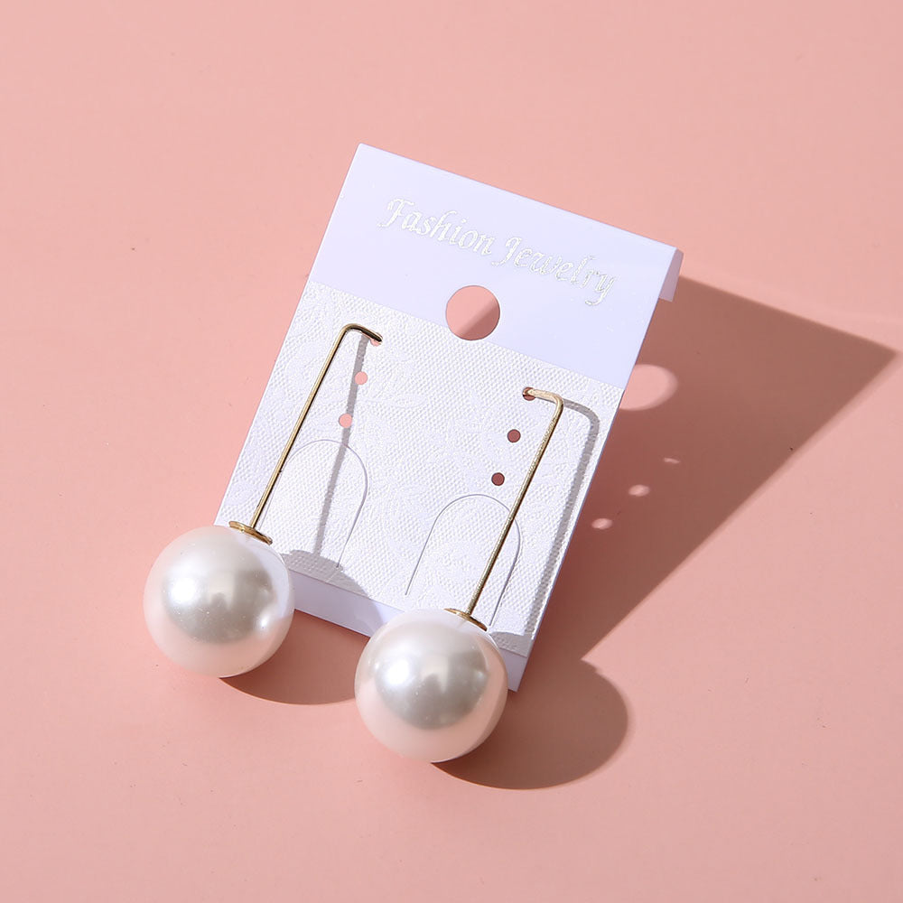 Wholesale  freshwater pearl fish hook handmade earrings