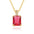 Wholesale Square zircon necklace  simple clavicle chain light luxury clavicle chain