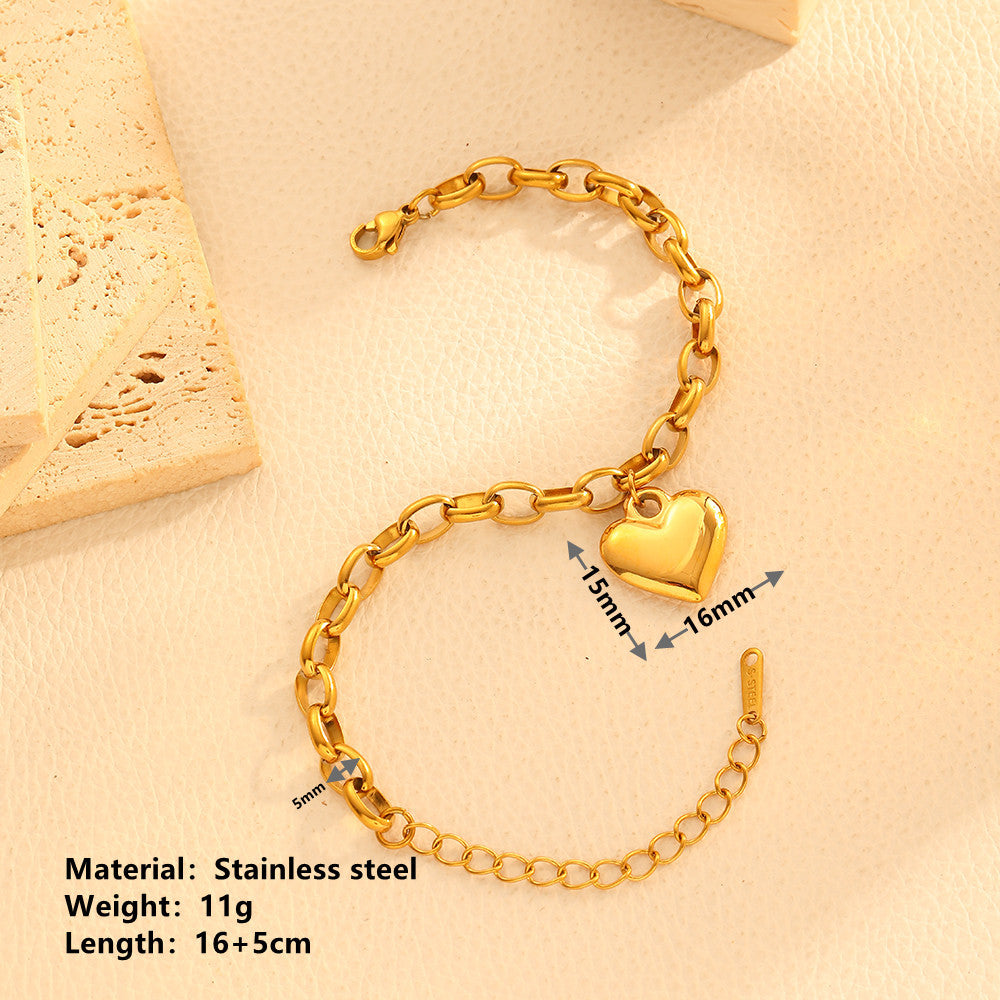Wholesale Titanium Steel Bracelets Heart Bracelets