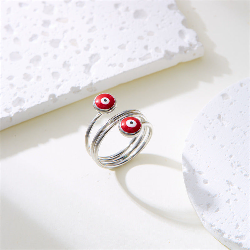 Wholesale Turkish Blue Eye Devil' s Eye Adjustable Ring