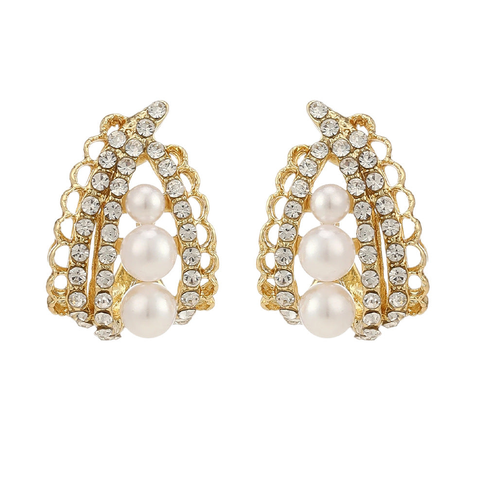 Wholesale Lace skirt pearl earrings