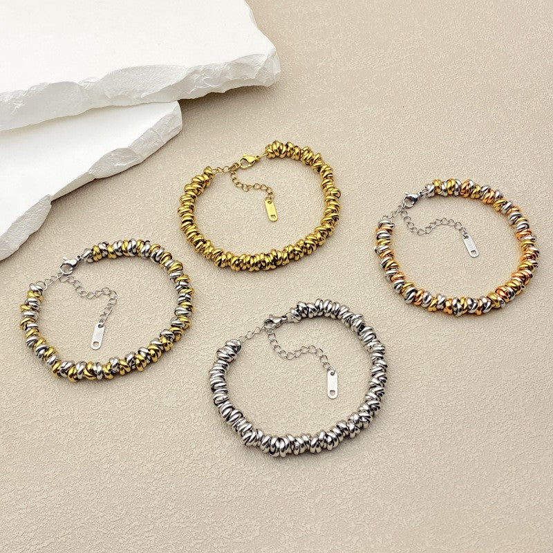 Wholesale Titanium Steel Bracelets Metal Circle Bracelet ACC-BT-Hexin002