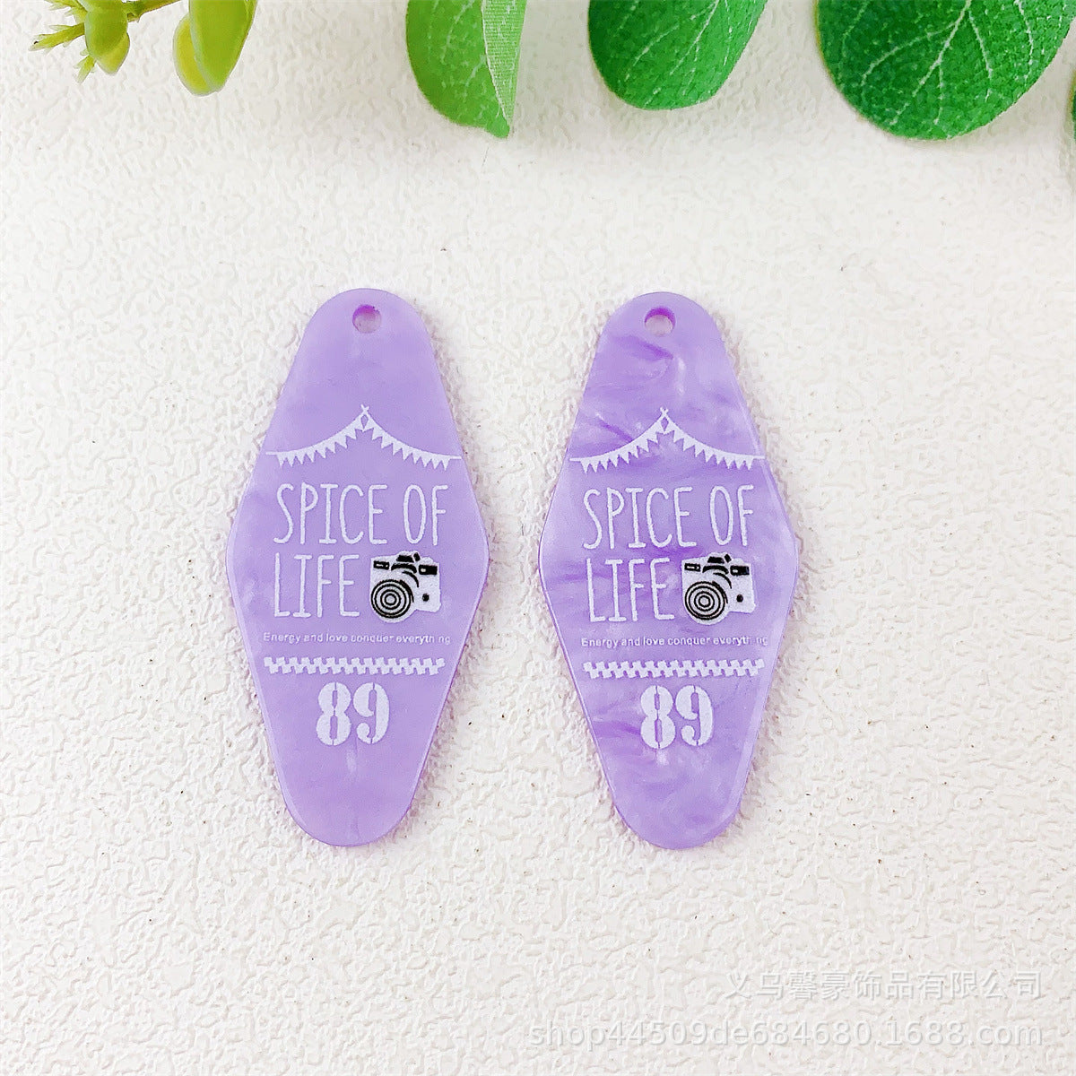 Wholesale 10pcs Acrylic Diamond Nameplate Logo Tag Pendant