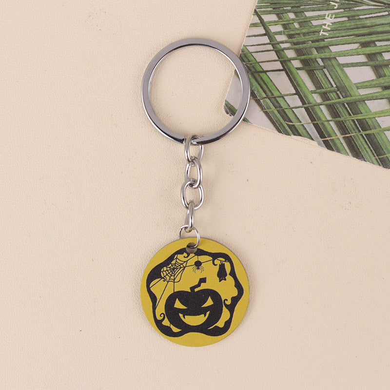 Wholesale Halloween Ghost Pumpkin Metal Acrylic Keychain ACC-KC-DA014