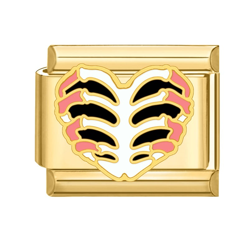 Wholesale 9mm Italian Charm Starter Bracelets DIY square Single Section Creative Stainless Steel Composable Bracelet