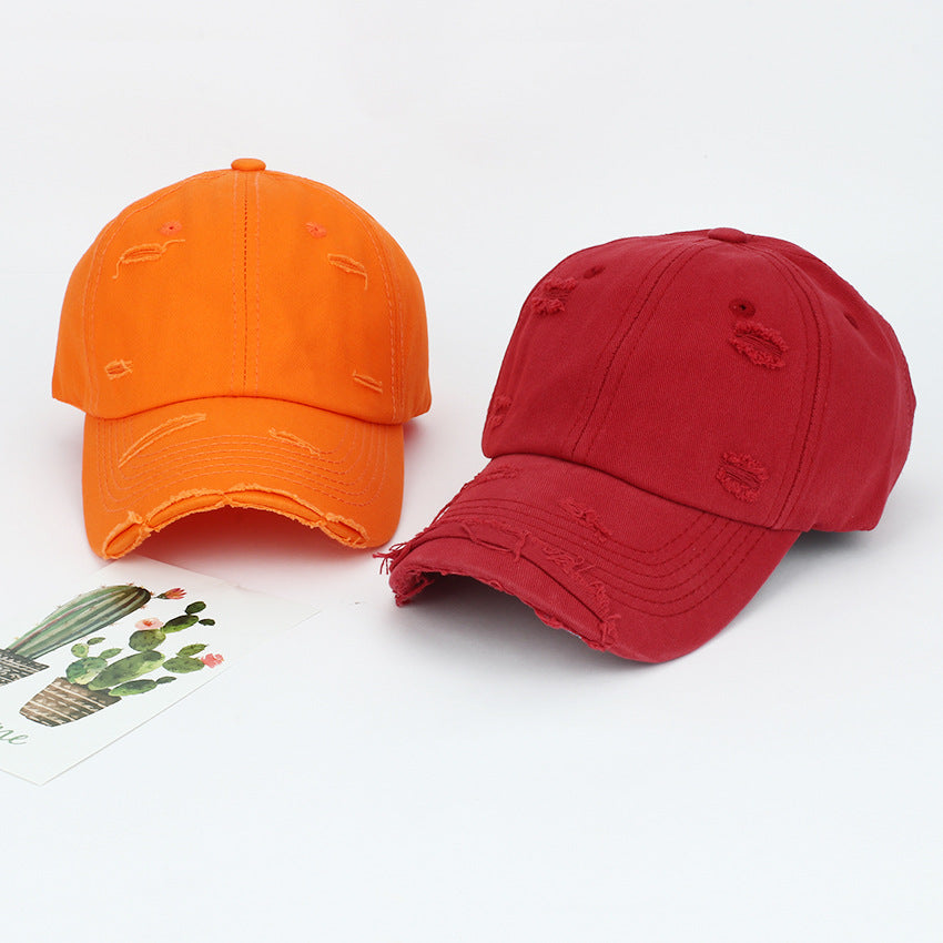Wholesale Hole Baseball Cap Soft Top Cotton Hat ACC-HT-RongZhao019