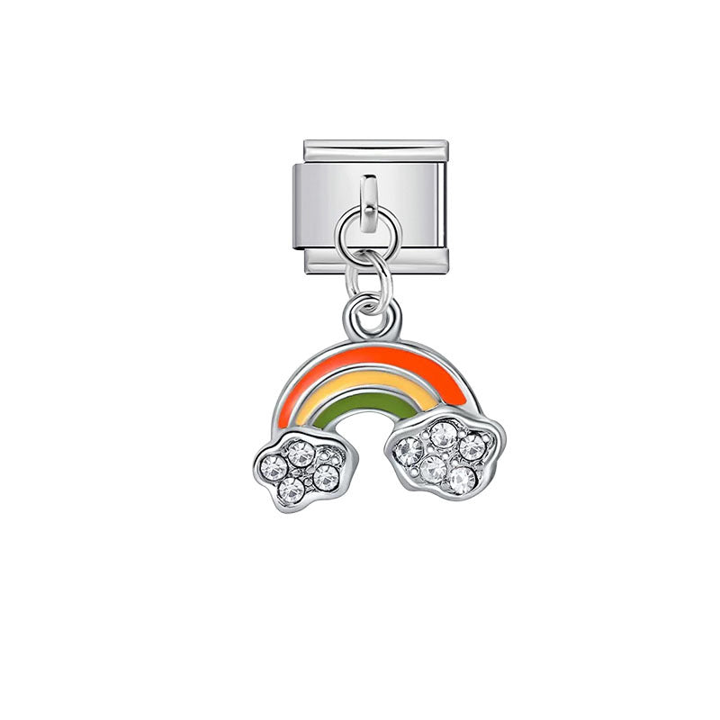 Wholesale Stainless Steel &  Enamel Music-Themed Modular Pendants – Italian DIY Bracelet &  Bead Jewelry ( Premium Resale Quality)