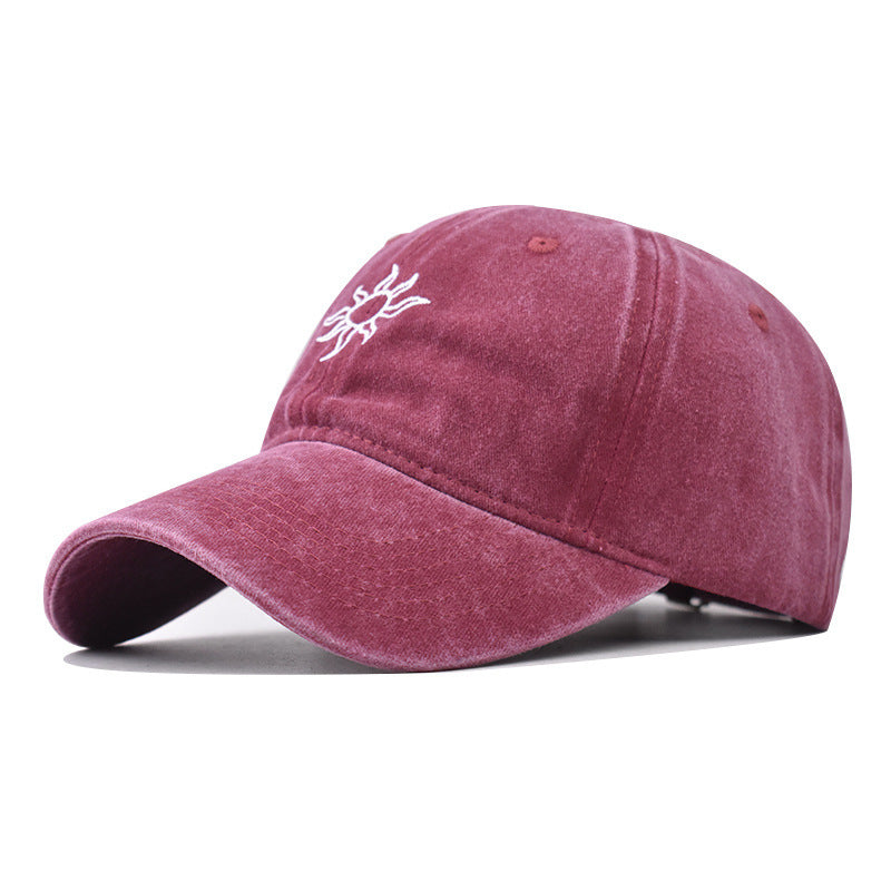 Wholesale Sunflower Washed Cotton Baseball Cap Unisex Outdoor Casual Fashion Accessory Gift Boutique Resale