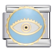 Wholesale Italian Charm Bracelet 9mm DIY Splicing Colorful Star Eyes Stainless Steel Composable Bracelet