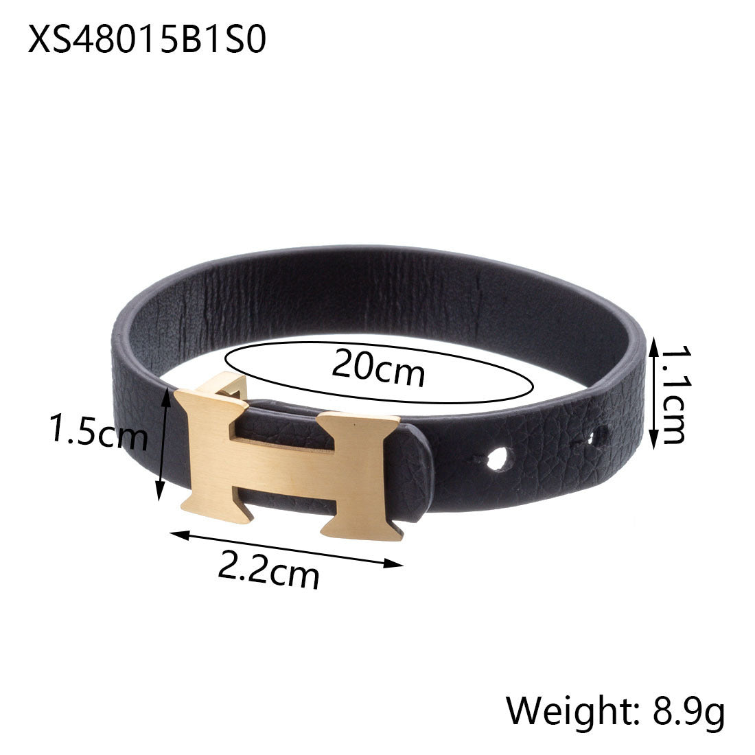 Wholesale Geometric circular leather bracelet