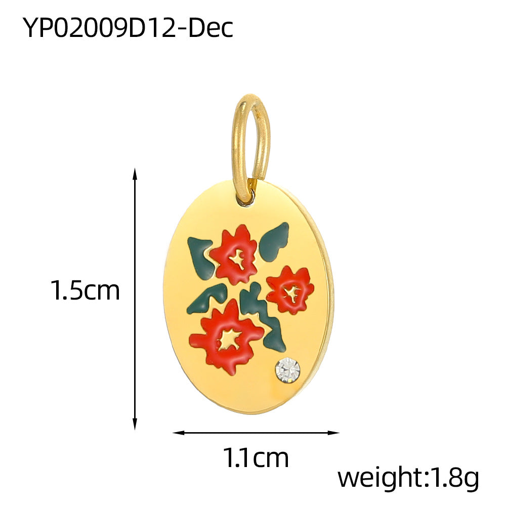 Wholesale Petal stainless steel DIY pendant