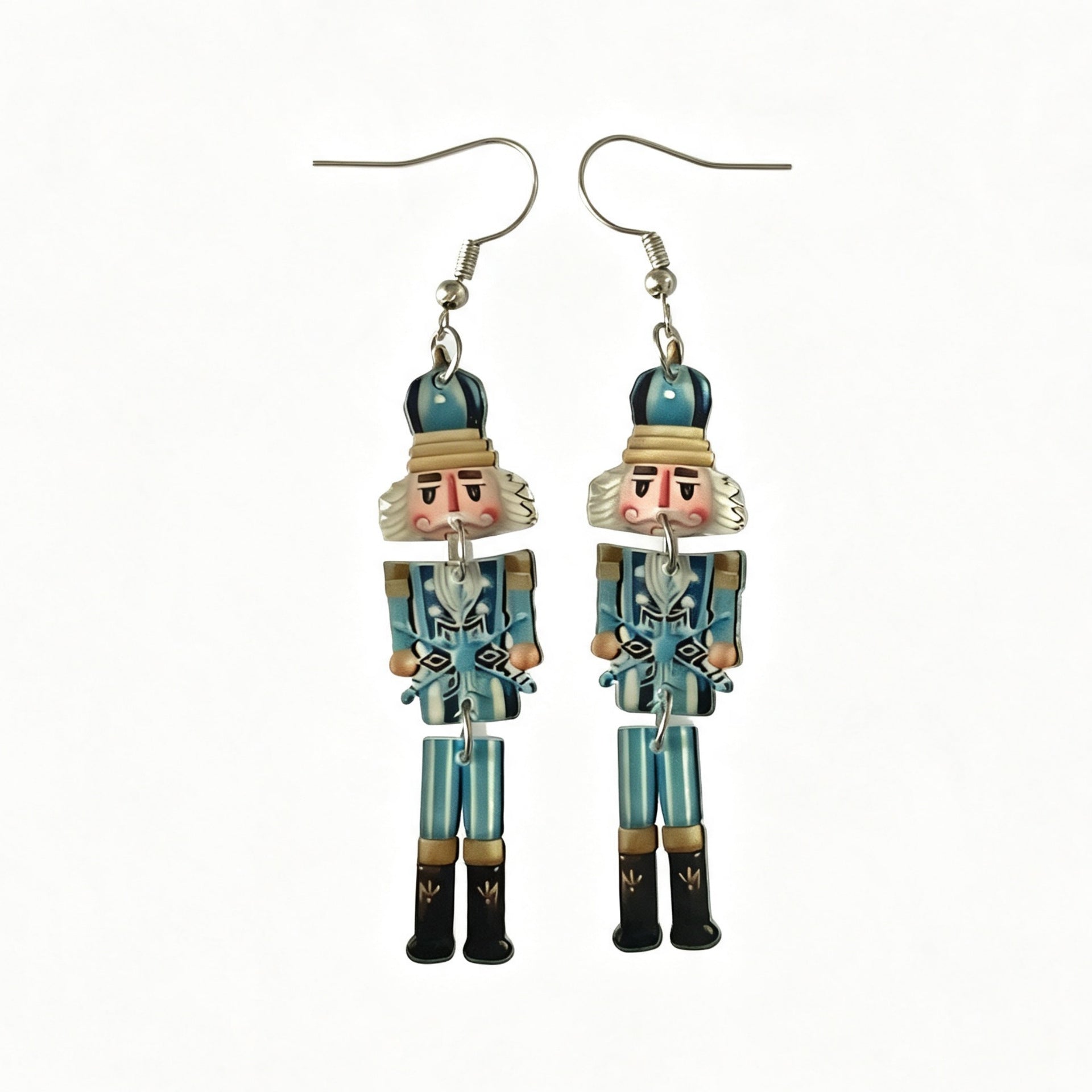 Wholesale Christmas Nutcracker Soldier Acrylic Earrings For Women Holiday Party Jewelry Accessory Boutique Resale