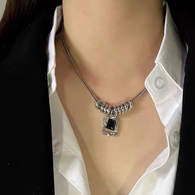 Wholesale Cross Zircon Colorfast Titanium Steel Necklace ACC-NE-NS001