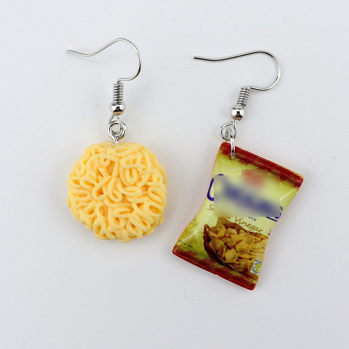 Wholesale  10pcs Creative  Fries Instant Noodles Earrings