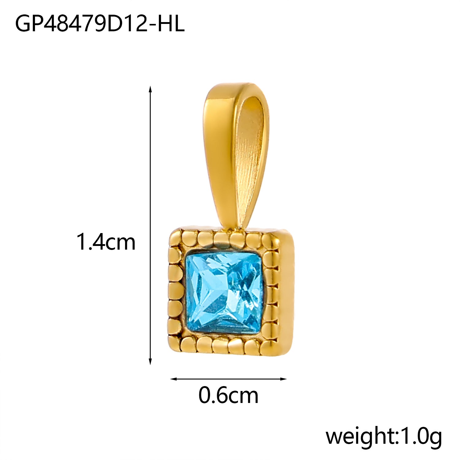 Wholesale DIY Colored Zircon Twelve Birthday Stone Pendant