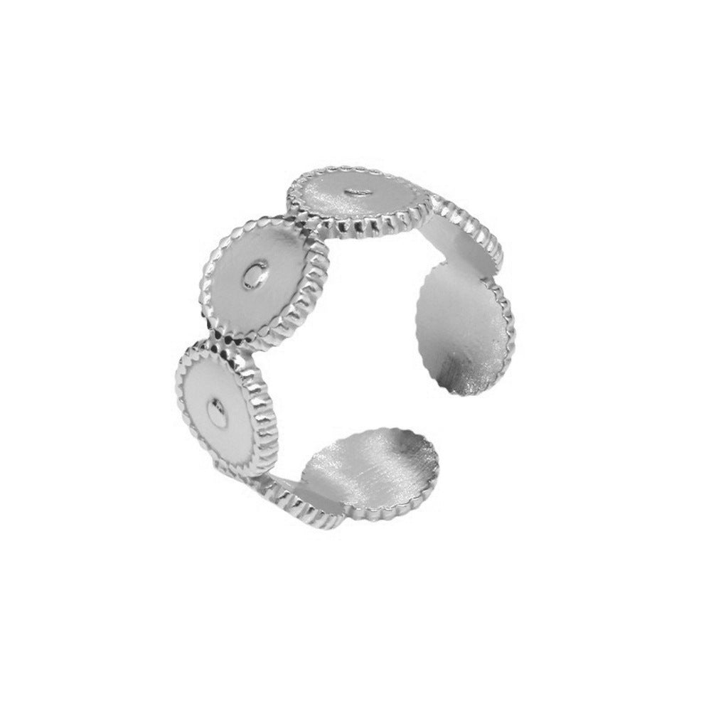 Wholesale  Fashion Titanium Steel Ring  Hip-hop Popular 18K Gold-plated Adjustable Ring