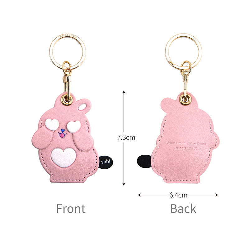 Wholesale Trendy Leather Keychain Card Holder Cute Bag Charm For Women
